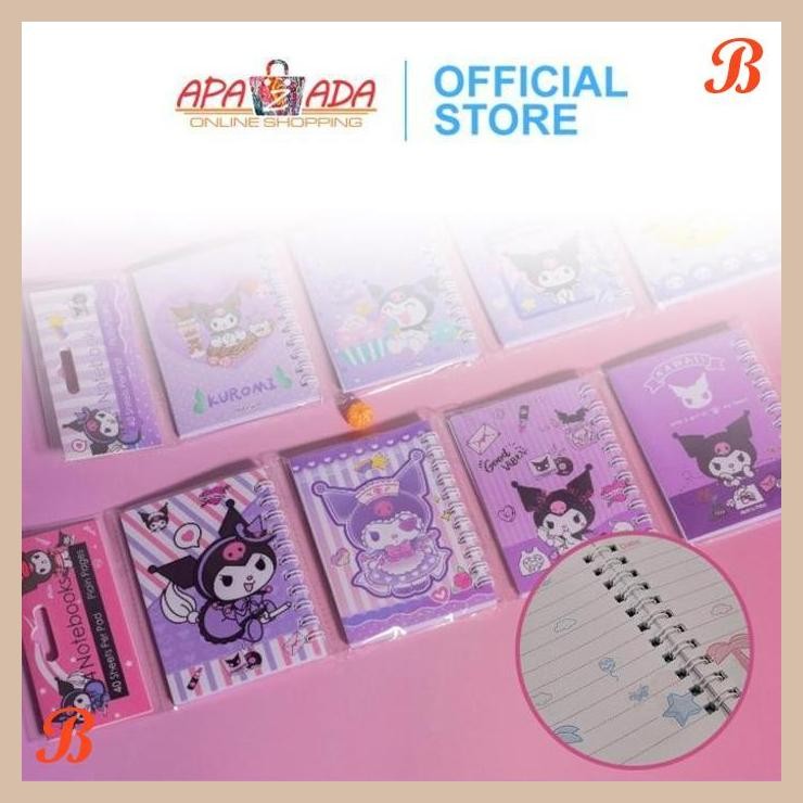 

| KK | APAZADA - MEMO PAD SANRIO KUROMI [1 PCS] / MINI DIARY NOTEBOOK / KERTAS MEMO NOTE DM-355