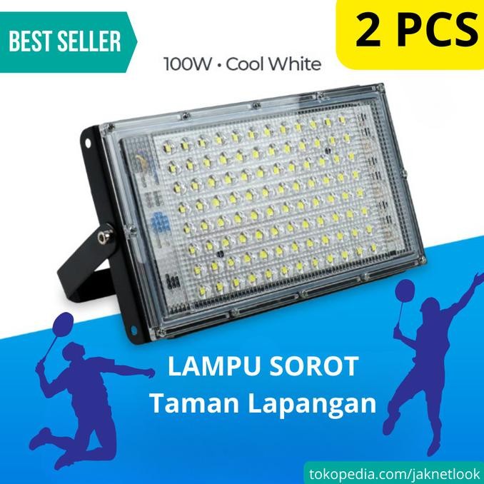 Lampu Sorot Taman Lapangan Voli Badminton Indoor 100W Cool White