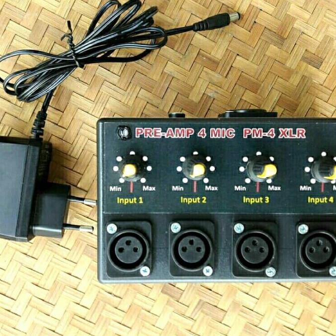 Paralel input mic aktif 4 input mic canon PM-4XLR Premium
