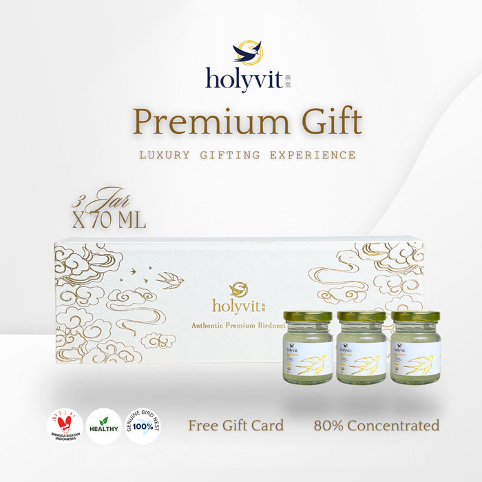 

New Holyvit Premium Hampers 80% Sarang Burung Walet - 3 X 70Ml Termurah