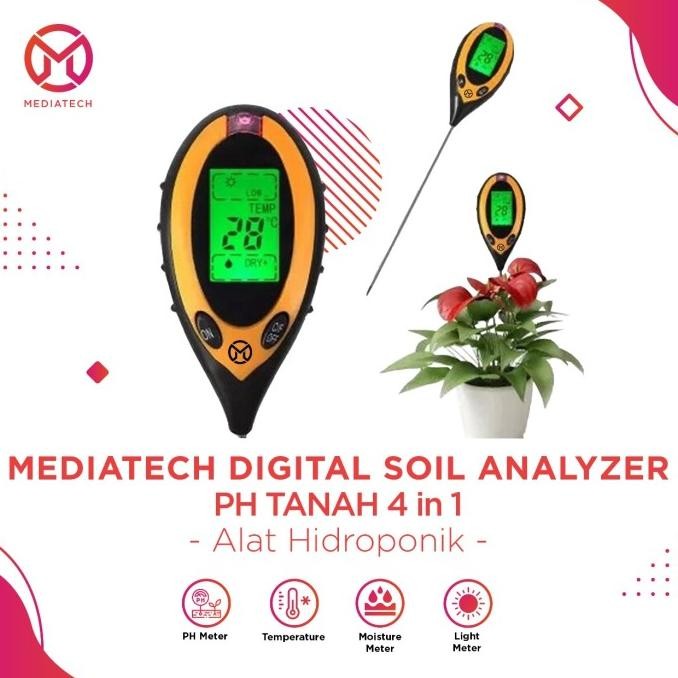 Soil Survey Instrument Digital 4 In 1 Backlight / PH Meter Tanah [terbaik]