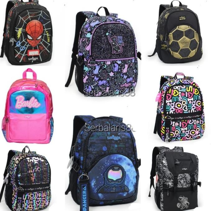 Waterproof Tas Ransel Smiggle Pink Hoodie Rainbow