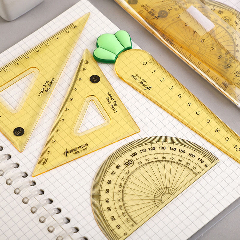 

Carrot Ruler Triangle Ruler Protractor Drawing Set Four-Piece Set