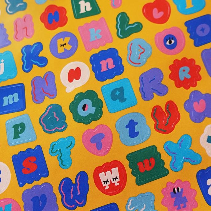 

PASTEL FRIENDS ALPHABET STICKER
