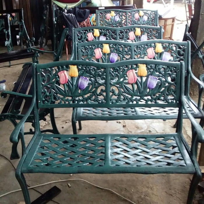 Kursi Taman Full Besi Cor