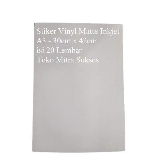 

STIKER VINYL MATTE INKJET A3