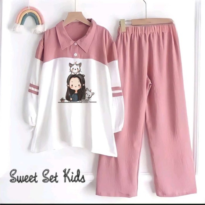 Sweet one set kids anak perempuan sampai usia tanggung
