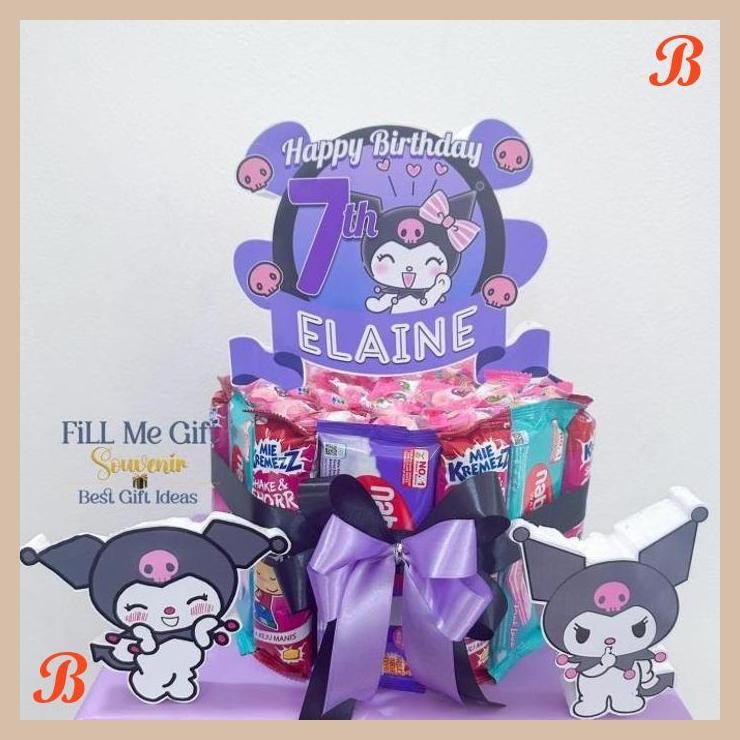 

| KK | JT - SNACK TART ULANG TAHUN / BIRTHDAY GIFT SNACK TOWER KUROMI 1 LAYER