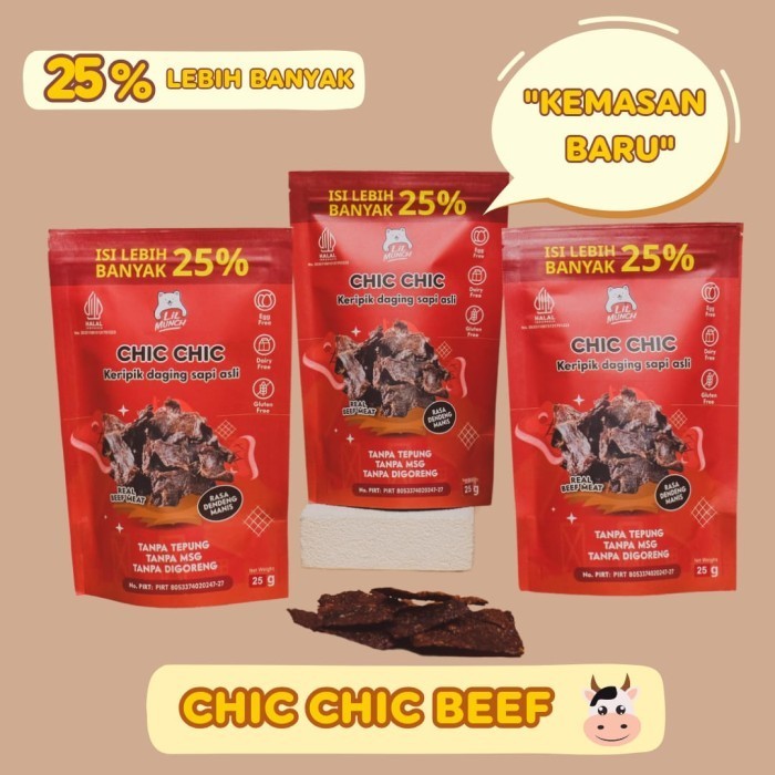 

PRODUK TERBATAS Snack MPASI BB Booster - Chic-chic Sapi -Keripik Daging Tinggi Protein