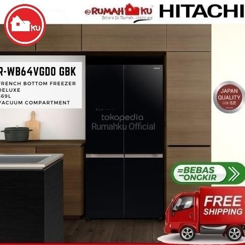 Murah Kulkas Hitachi R-Wb64Vgd0 Gbk 4 Pintu Rwb64 Vgd0 Gbk