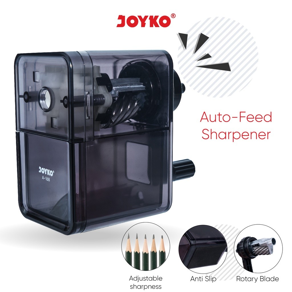

JOYKO SHARPENER PENCIL / SERUTAN JOYKO WARNA PASTEL RAUTAN PENSIL KAYU A-168 RAJA BIG BOX