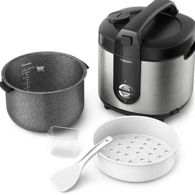 Murah Philips Rice Cooker Hd3138/33 - Penanak Nasi 2L - Hd 3138/33 - Silver