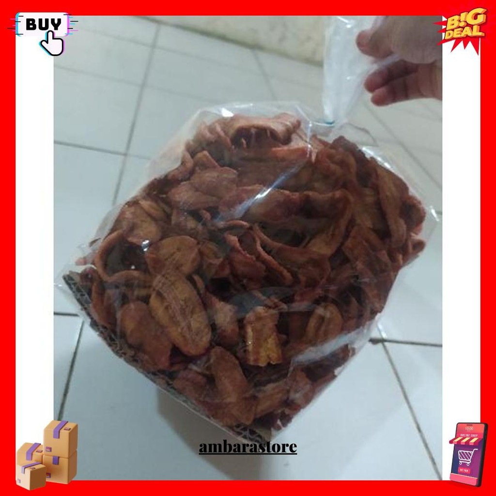 

Sale Pisang Kering Manis /Keripik Pisang Saleh 1 Kg Free Packing Bubble + Kardus Termurah Banget