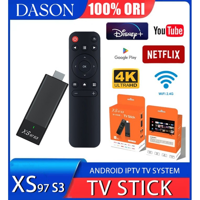 XS97S3 Stick TV Android 10.0 4K HD TV STICK Smart Digital TV Converter