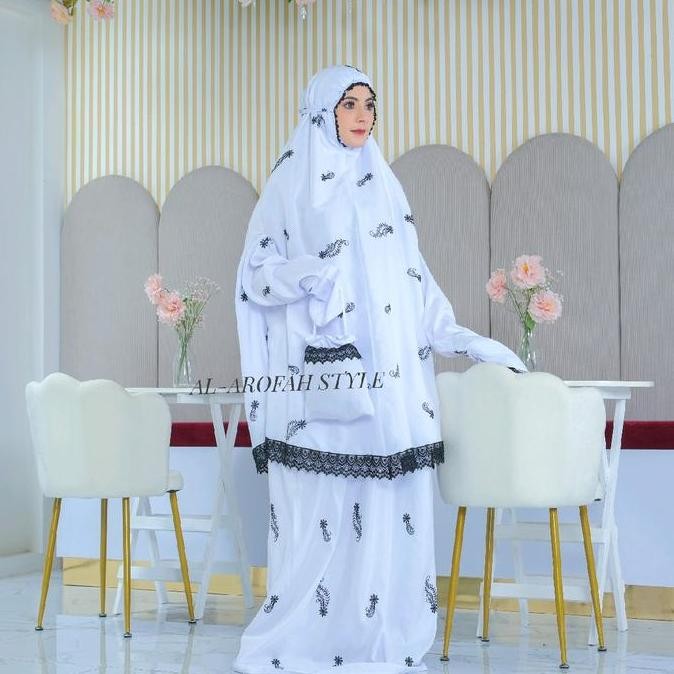 Spesial Mukena Potongan Berlengan Shanum Mukena Haji & Umroh Katun Premium Mukena Bordir