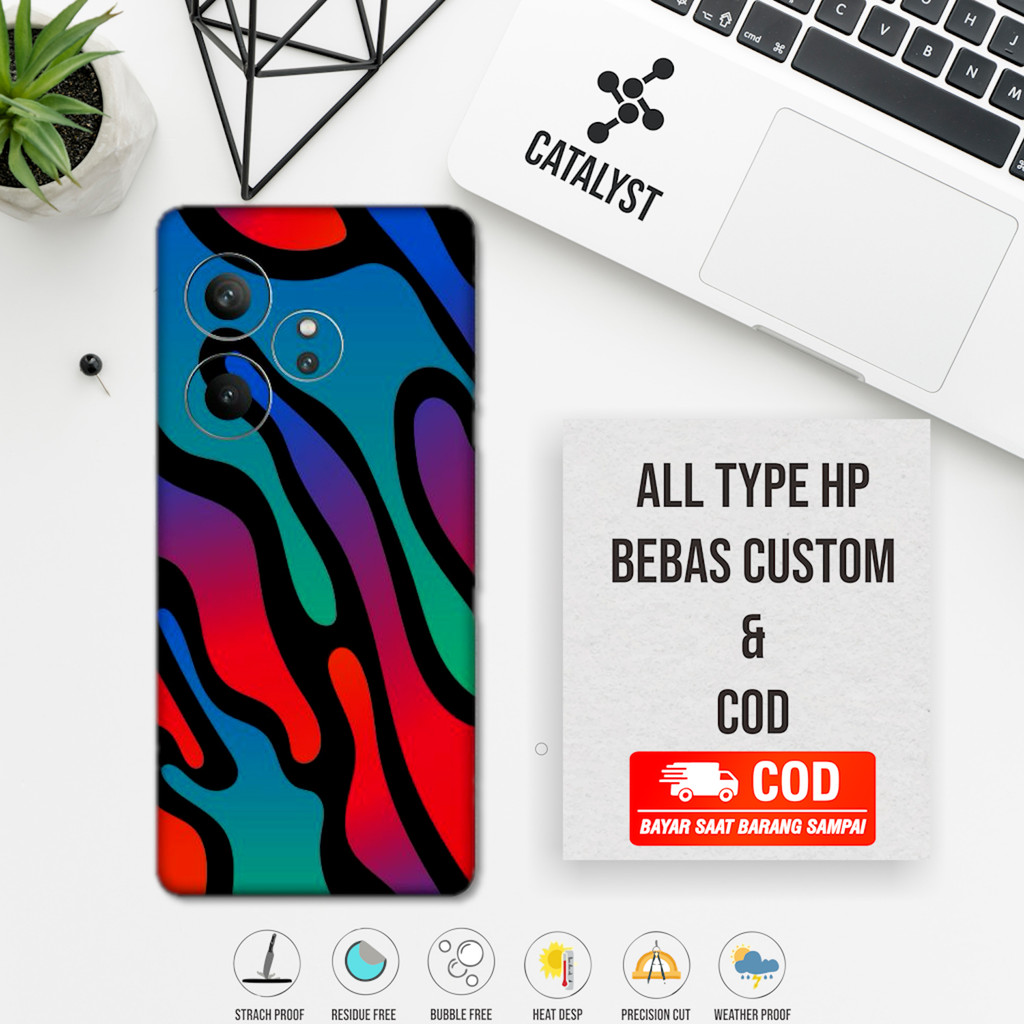 Garskin Hp Realme GT 6 Full Body abstract Kode lbj buy 1 Get 2