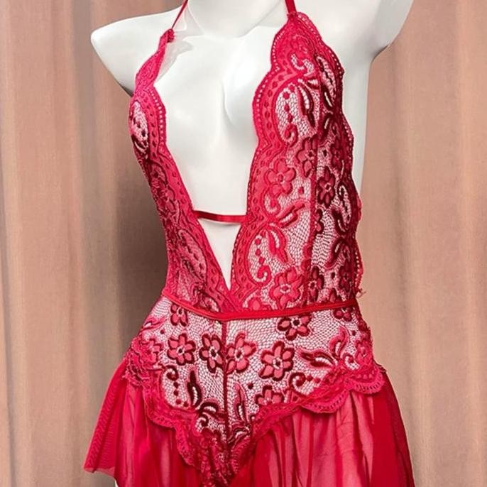 

Lp214 Sexy Lingerie Bodysuit Buka Bawah Original