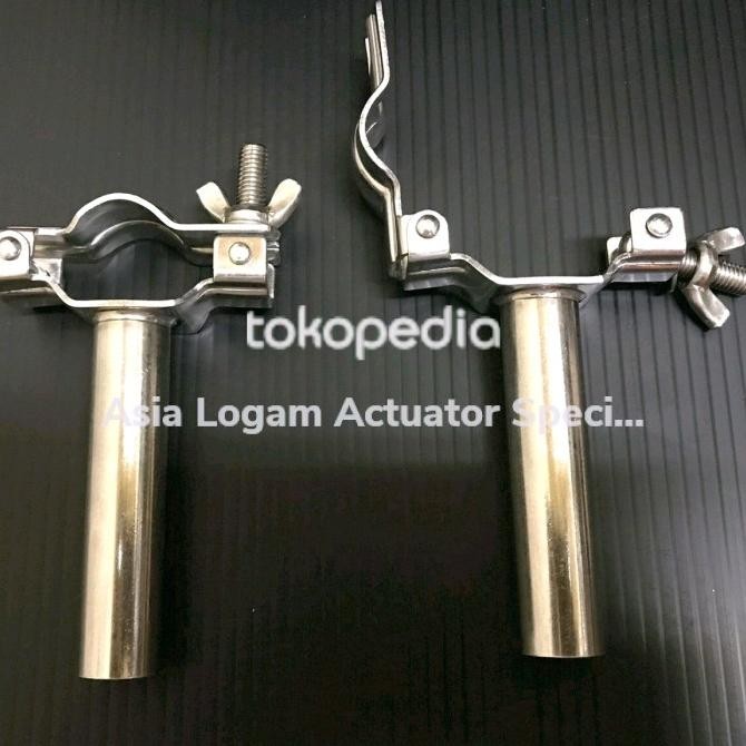 Produk Baru clamp pipa sanitary 1-1/2" inch klem holder pipe stainless 1.5 inci