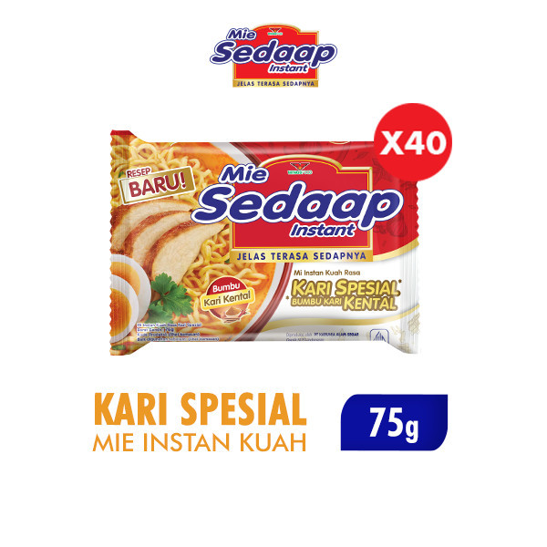 

PROMO MIE / PASTA / Sedaap Mie Instan Kari Kental Spesial 75 gr (Isi 40 pcs) NON COD