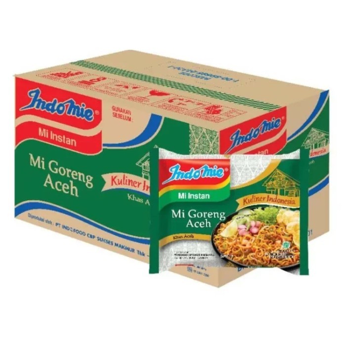 

PROMO MIE / PASTA / Indomie Mi Instan Goreng Rasa Mie Goreng Aceh 90 gr x 40pcs NON COD