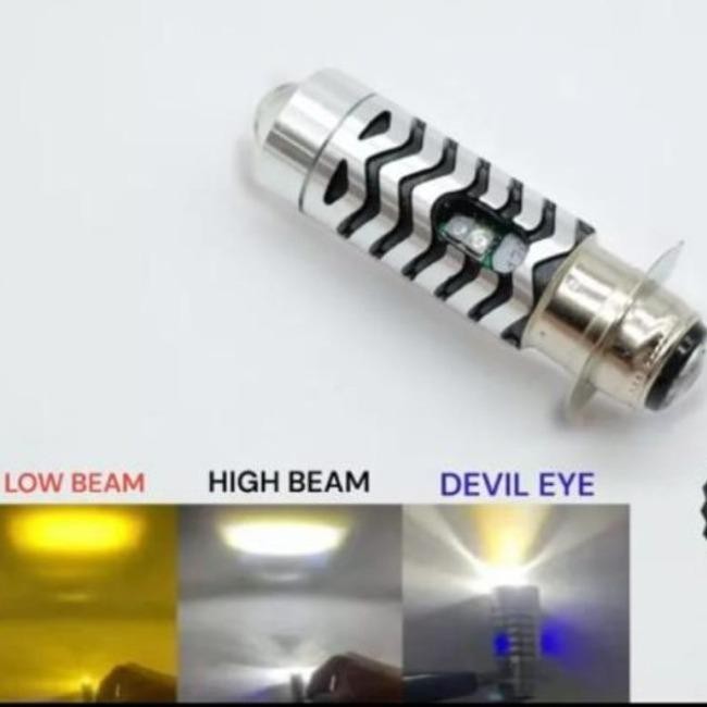 LIMITED EDITION LAMPU LED DEPAN H6 MATIC BEBEK SUPER TERANG LASER DE MODEL AES UNIVERS KODE 458