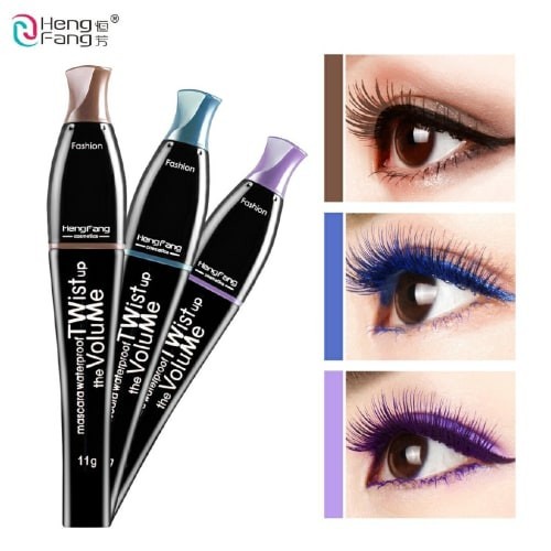 Mascara Hengfang Waterproof Twist Up The Volume / Maskara Biru / Ungu