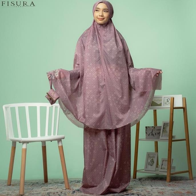 Diskon Fisura Scarf Mukena Traveling Mini Aisyah Muslim Sajadah