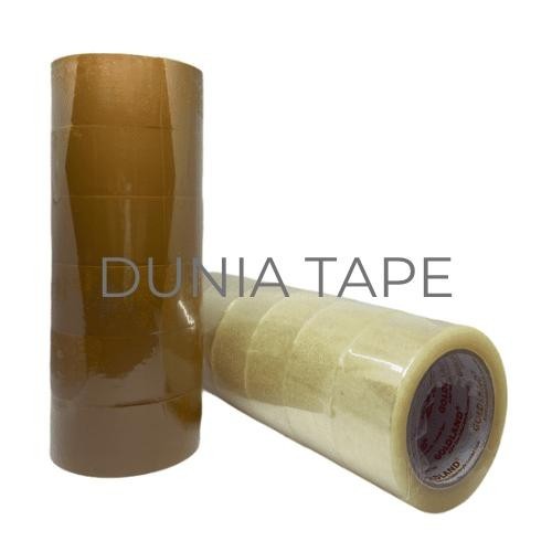 

(GOJEK GRAB) LAKBAN 48MM X 90YARD GOLDLAND / LAKBAN BENING COKLAT - GL