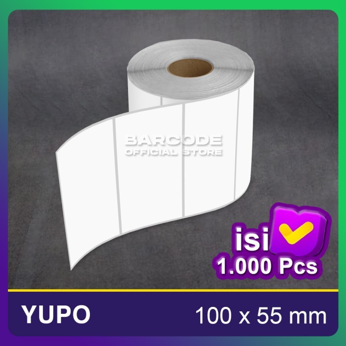 

LABEL BARCODE YUPO 100 X 55 1 LINE ISI 1000 PCS STIKER 100X55 MM