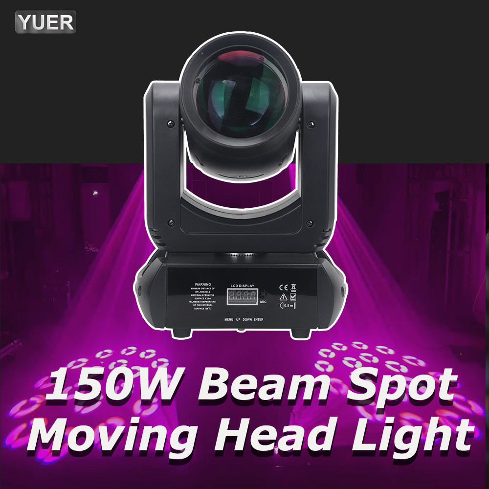 AERO Mini 150W LED Moving Head Light  Beam Spot 18 Rotating Prisms Dj Dmx Stage Light Effect Light D