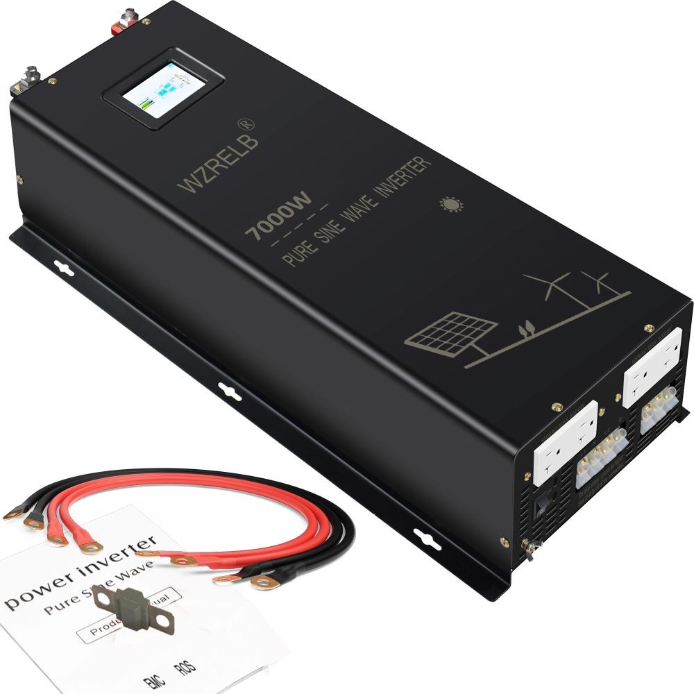 SINARJAYYA 7000W Split-phase Pure Sine Wave Solar Inverter Battery 24V/36V/48V/60V/96V DC to 110/220