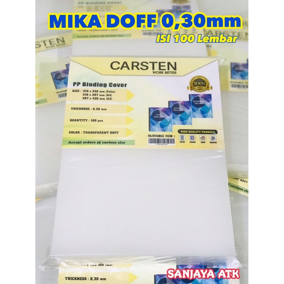 

Termurah!!! Cover Mika Jilid Doff Atau Emboss 0.30 A4 Isi 100 Lembar
