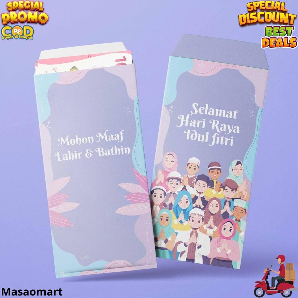 

[Ukuran Uang] Amplop Lebaran Premium / Amplop Idul Fitri Bahan Tebal D Promo 3.3