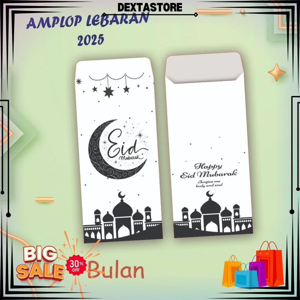 

( 10 Pcs ) Amplop Lebaran/Amplop Angpao Lebaran Murah Eid Mubarak Idul Fitri D Terlaris