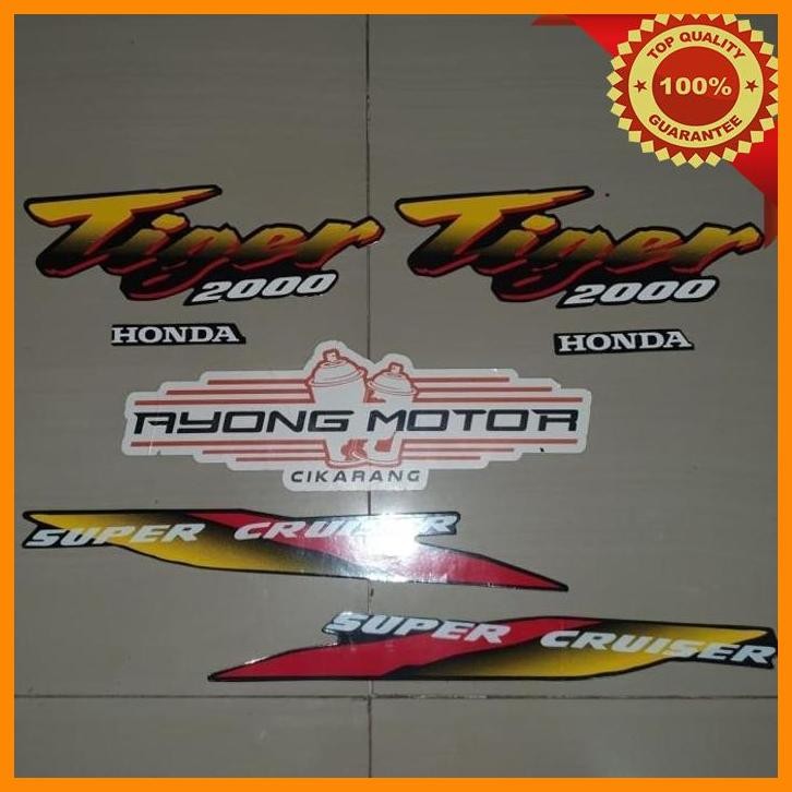 [AMC] STRIPING TIGER 2000 HITAM (KUNING MERAH)