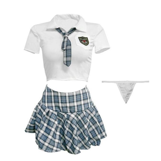 

Lingerie Wanita Set Cosplay Seragam Kotak-Kotak Lipit Jepang Dengan Dasi 2A501 Original