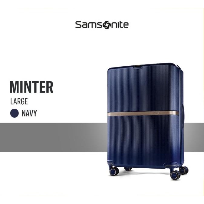 Promo Samsonite Koper Hardcase Minter Spinner Large 28 Inch - Navy