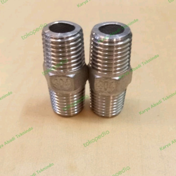 Double Nepel Stainless Ss304 Drat 21/2" Inch / Fitting Drat Ss304