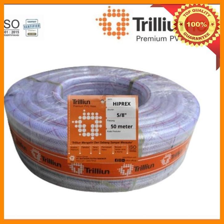 [SMM] 1 ROLL SELANG AIR BENANG 5/8" INCH TRILLIUN 50 METER HIPREX PVC