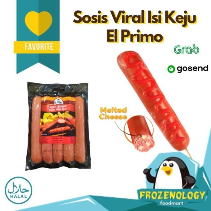 

SIAP KIRIM SOSIS KEJU EL PRIMO 500 GR ISI 5 | EL PRIMO BEEF CHEESE SAUSAGE 500GR