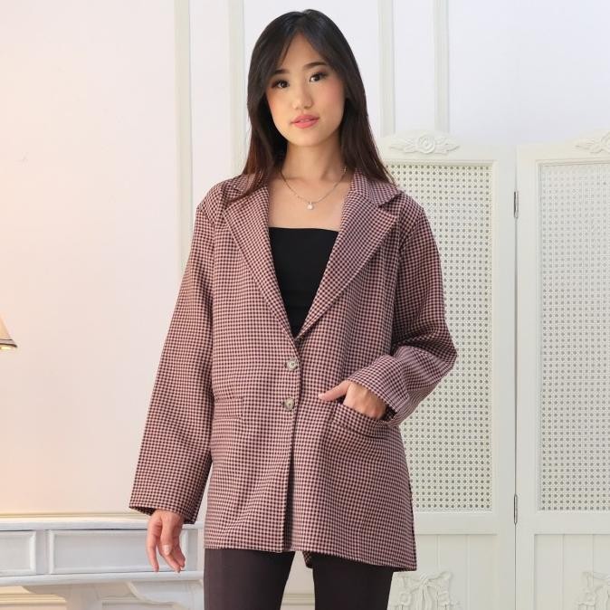 Murah Blazer Wanita / Blazer Jumbo / Blazer Kotak-Kotak