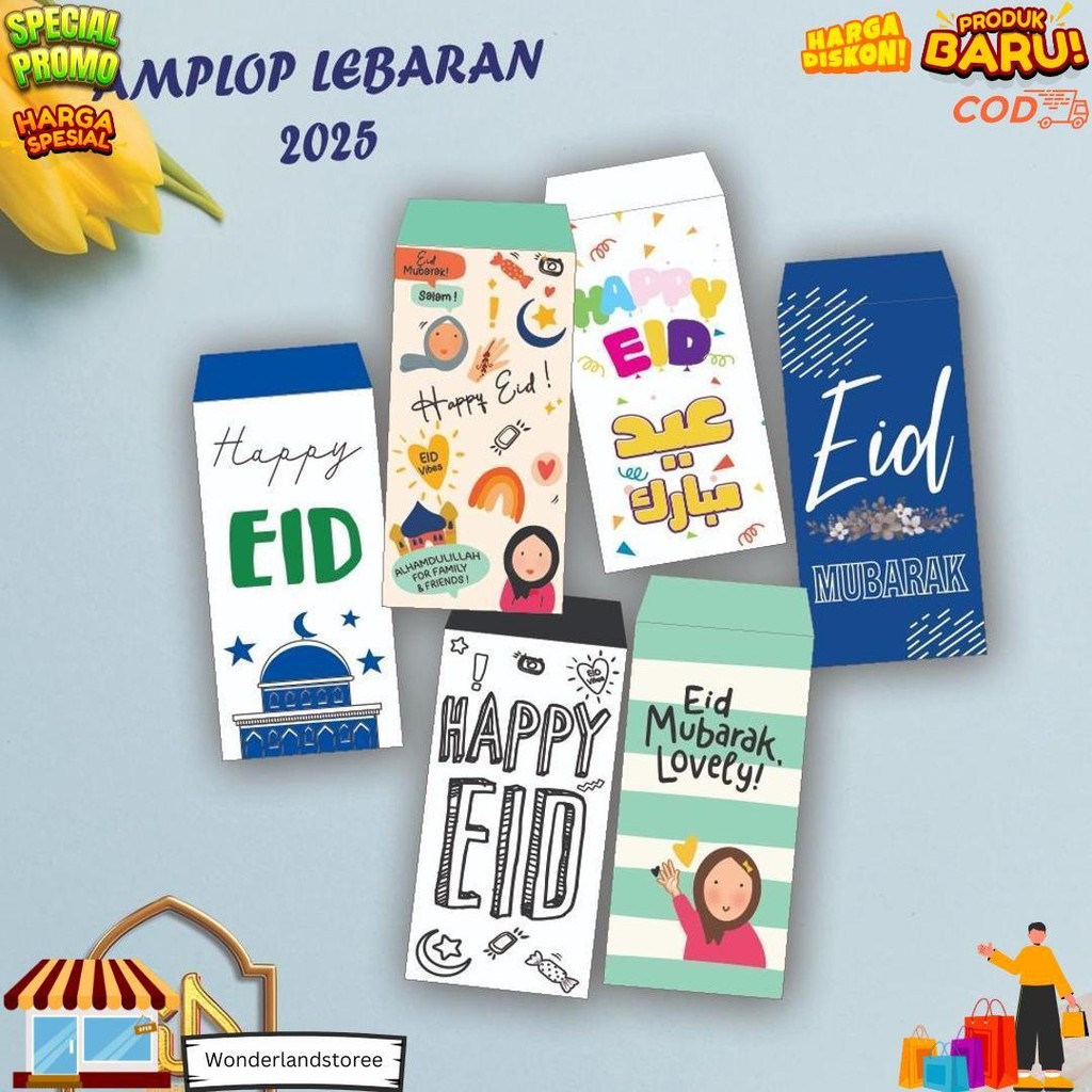 

(10 Pcs) Amplop Lebaran/Eid Mubarak Idul Fitri Ramadhan Amplop Angpao Lebaran Murah/Amplop Besar D Promo Puncak