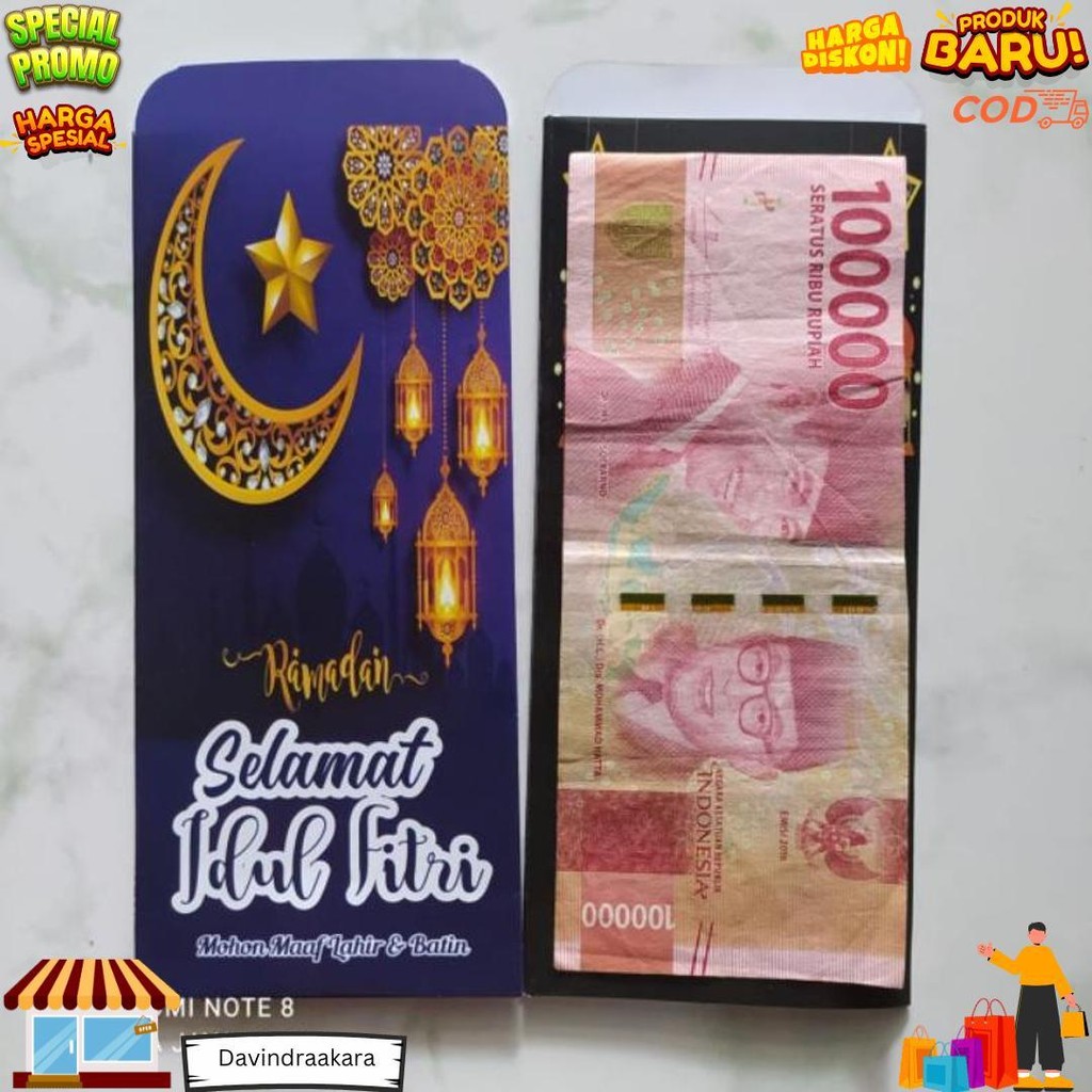 

Amplop Idul Fitri Panjang Isi 10 Glossy Uang Tanpa Lipat D Terlaris