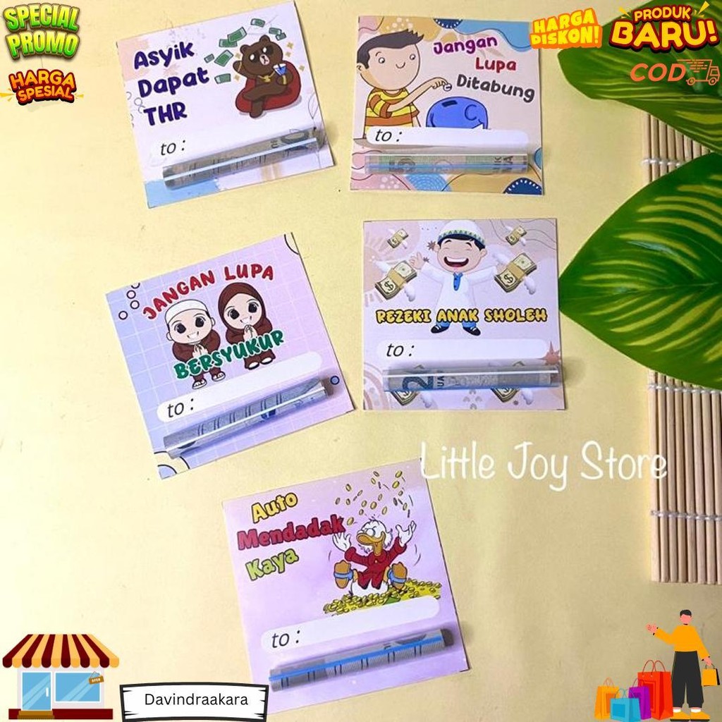 

(10 Pcs) Amplop Lebaran Viral (Amplop Sedotan + Tali + Plastik + Hantag) / Amplop Mini Gift Lebaran Isi 10Pcs Bisa Diisi Coklat Atau Permen D Best Seller
