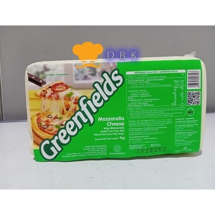 

SIAP KIRIM GREENFIELD MOZARELLA CHEESE 1KG KEJU MOZA BLOK