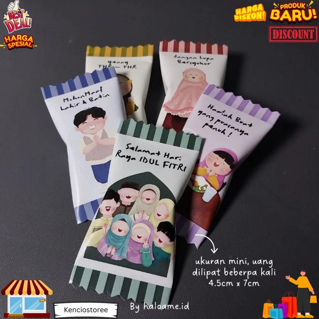 

Amplop Lebaran Unik//Bentuk Permen (Isi 10) D Promo Puncak