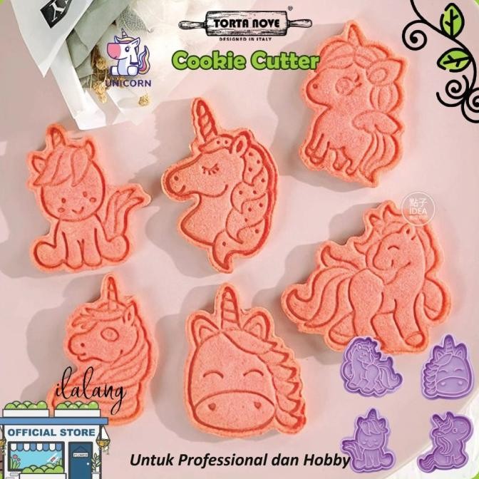 

SIAP KIRIM COOKIE CUTTER STAMP SET UNICORN KARAKTER PENCETAK KUE KERING CHRISTMAS