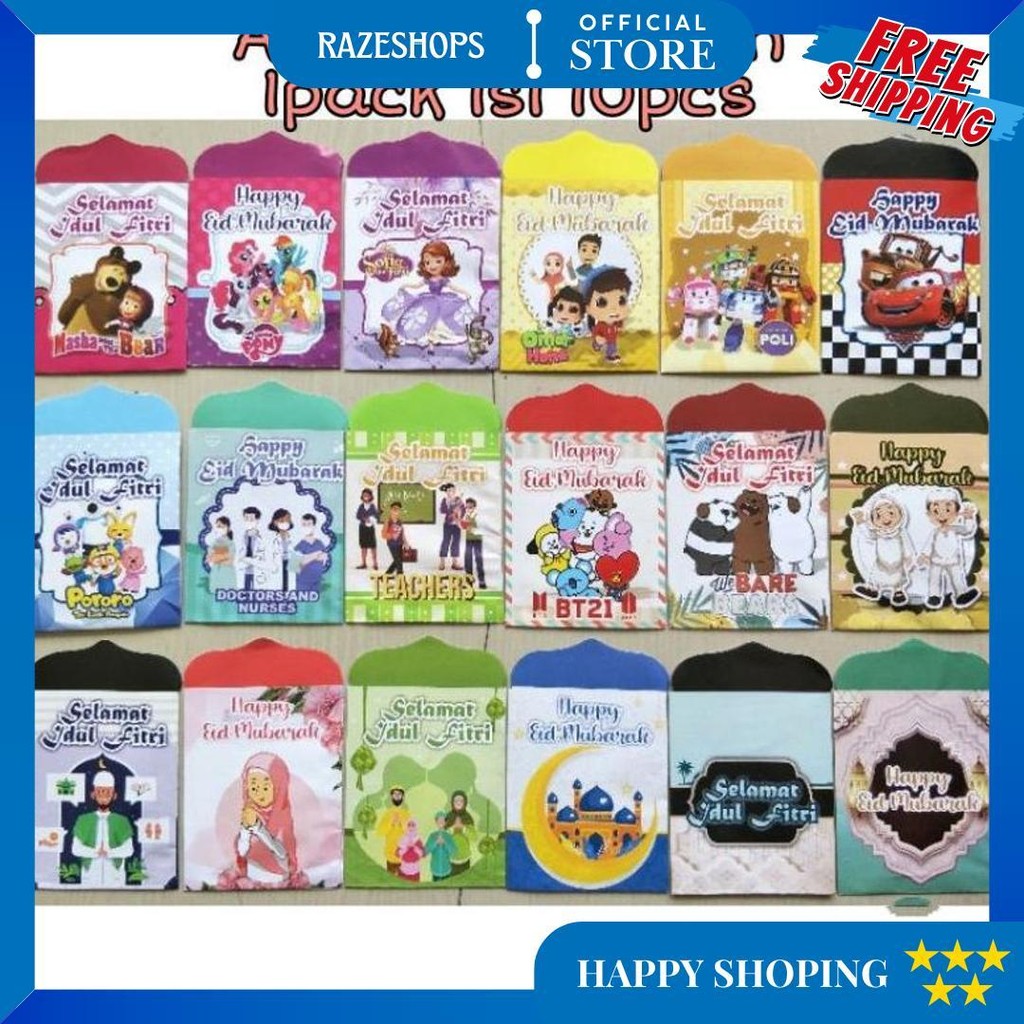

Angpao Karakter Kartun / Amplop Angpao 10X Idul Fitri Lebaran Ramadhan Kecil - Random Amplop Lebaran Kecil 1 Pack Isi 10Pcs Karakter Lucu Amplop Lebaran D Promo 3.3