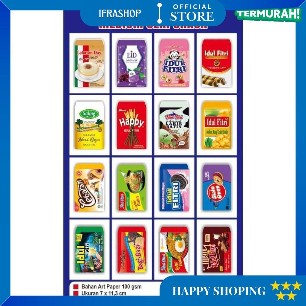 

Amplop Lebaran Snack Medium Bahan Tebal Premium Bebas Pilih Motif L Amplop Viral Lucu - Isi 10 D Promo 3.3