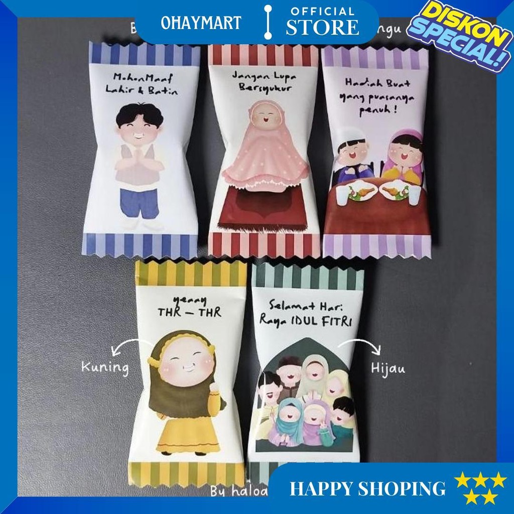 

Amplop Lebaran Unik//Bentuk Permen (Isi 10) D Cod